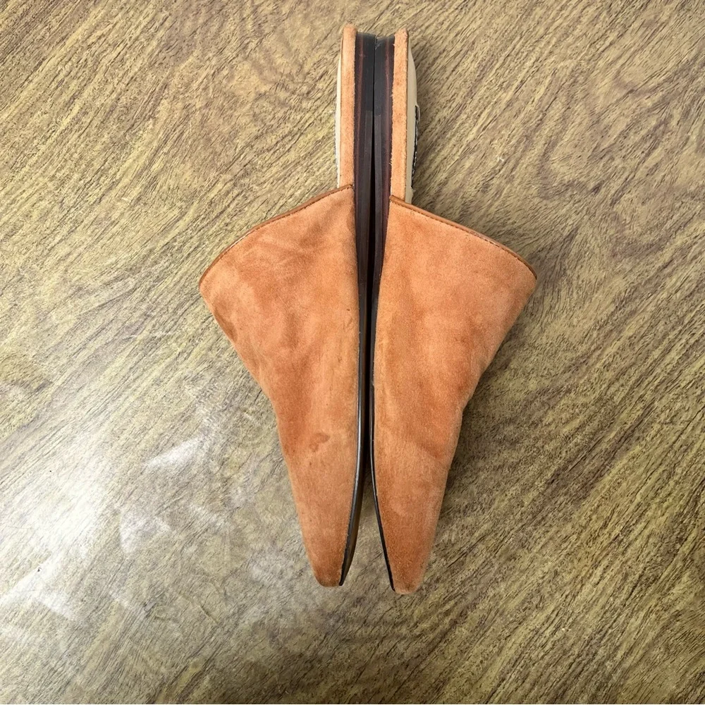 Nine West Freeda Pointy Toe Leather Mule Medium Brown Size 8.5 - Picture 5 of 12